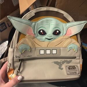 loungefly disney bookbag grogu baby yoda bag